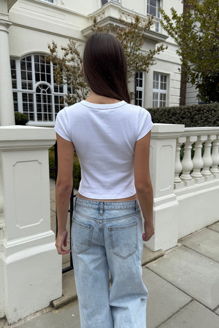 Ashlyn Tiger Top | White / XS/S
