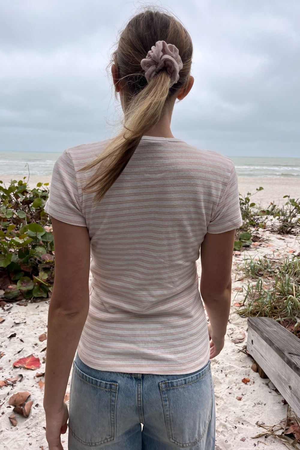 White Pink Double Stripes / XS/S