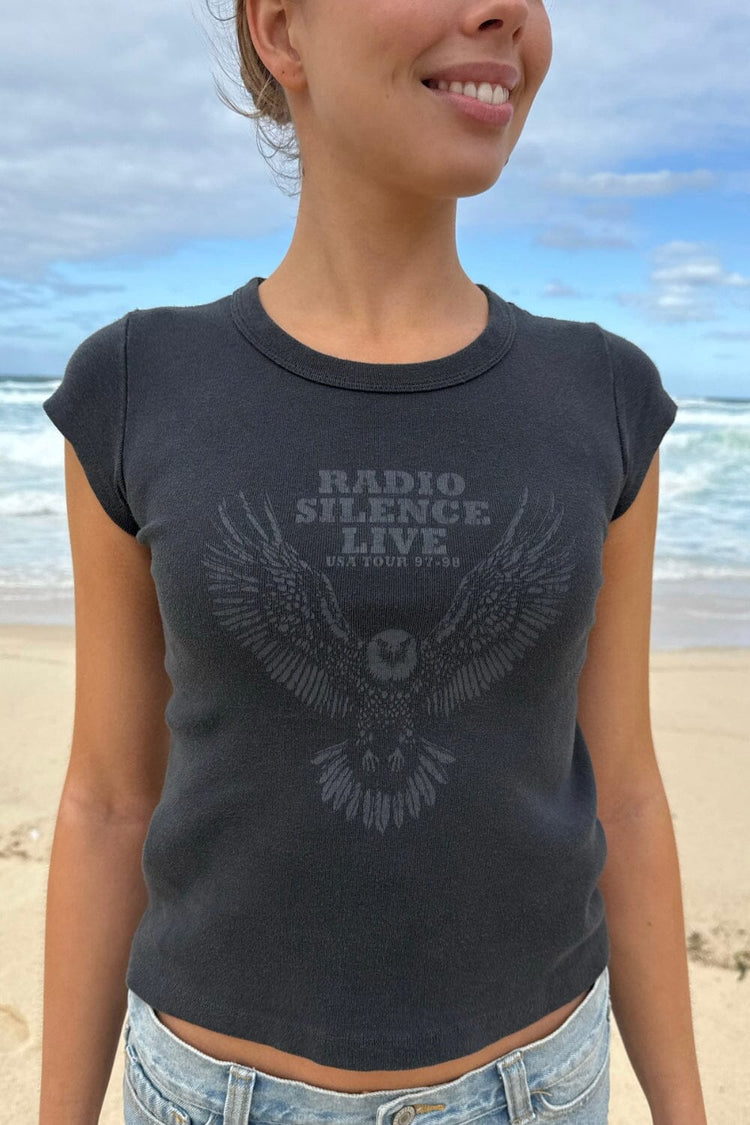 Hailie Radio Silence Live Top | Faded Black / XS/S