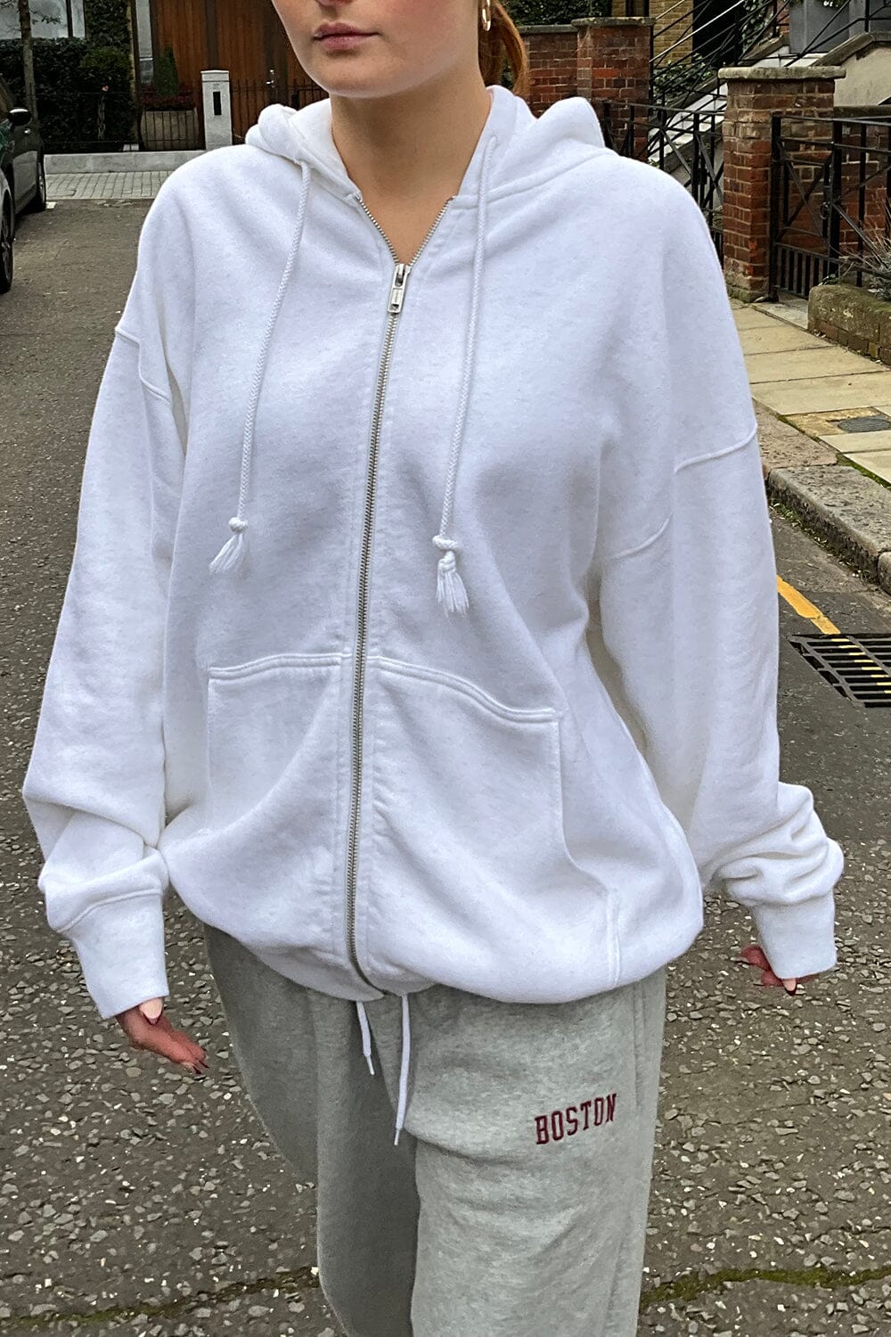 Heather White / Oversized Fit