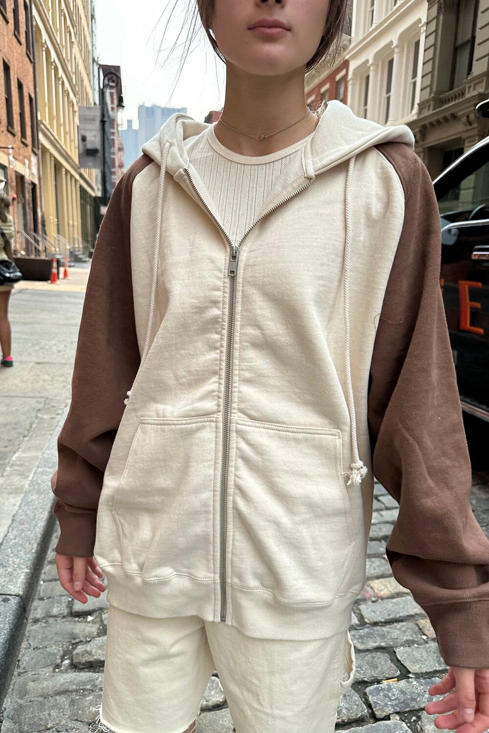 Reversed Brown and Ivory / Oversized Fit