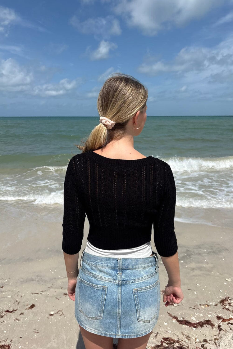 Laura Knit Top | Black / XS/S