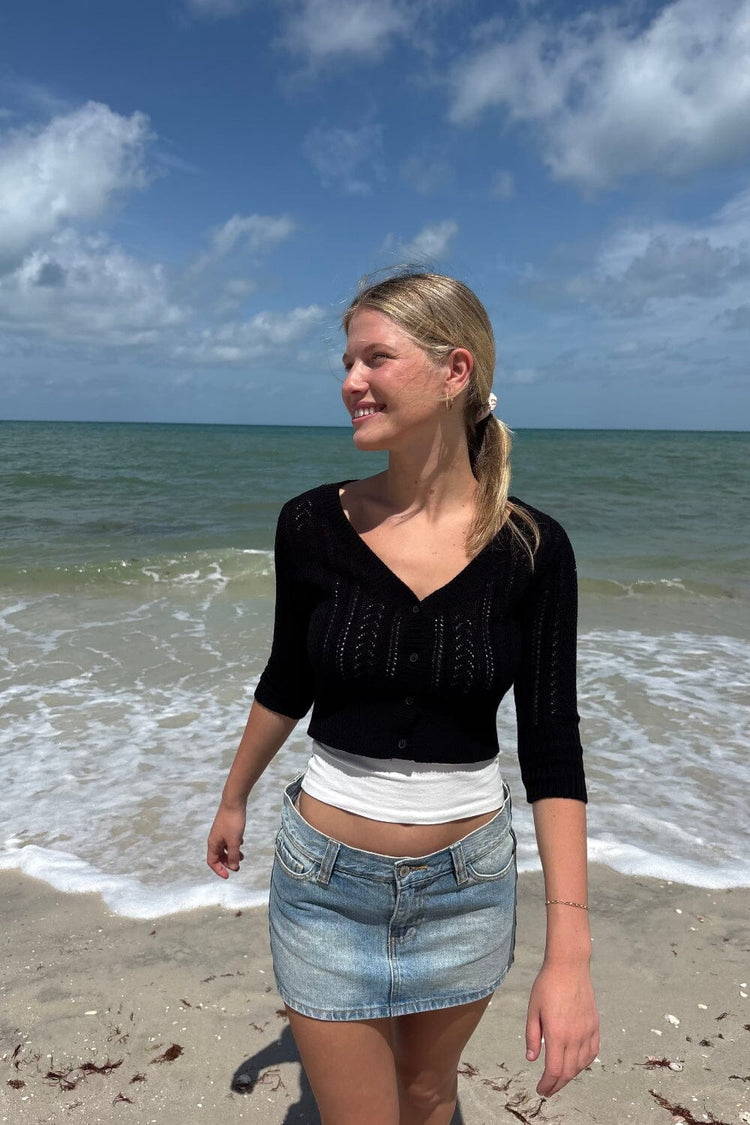 Laura Knit Top | Black / XS/S