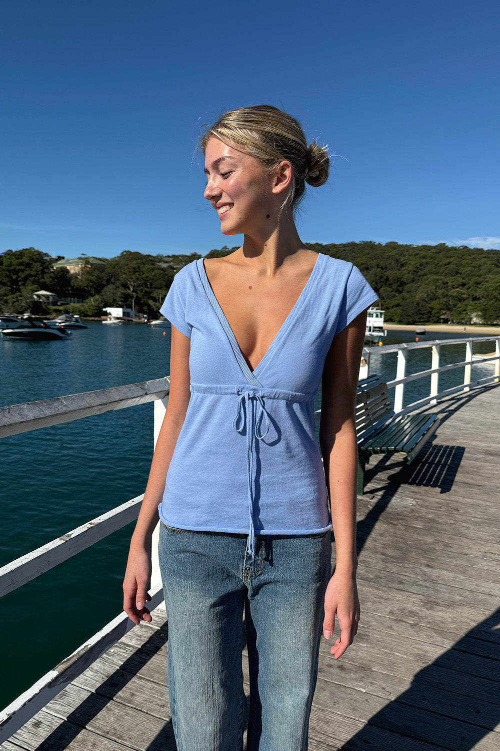 Philippa Tops | Light Blue Pastel / XS/S
