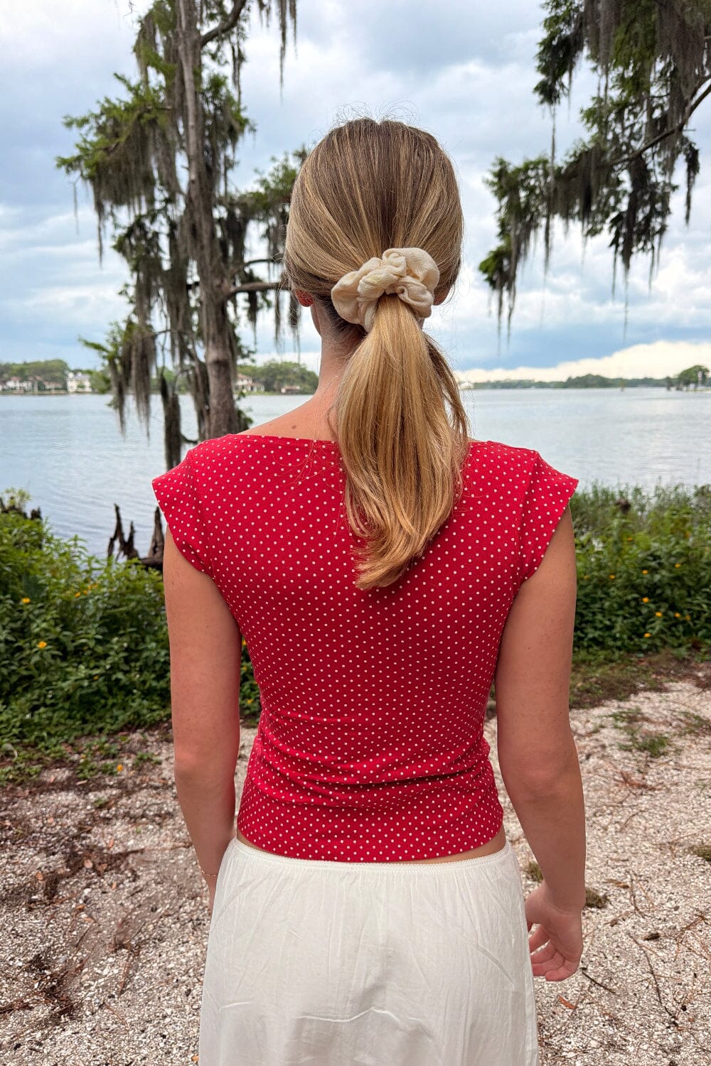 Amara Polka Dots Tank | Red With White Polka Dots / XS/S