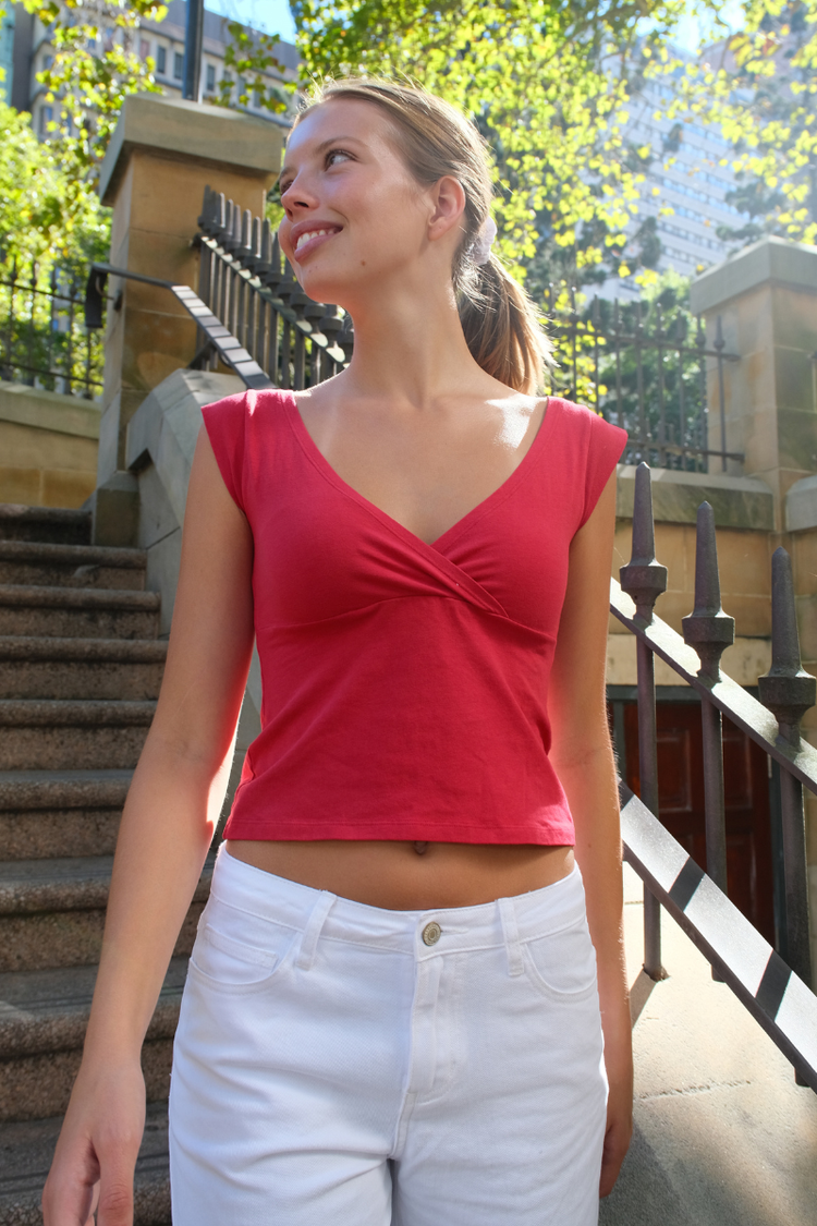 Amara Tank | Bright Red / XS/S
