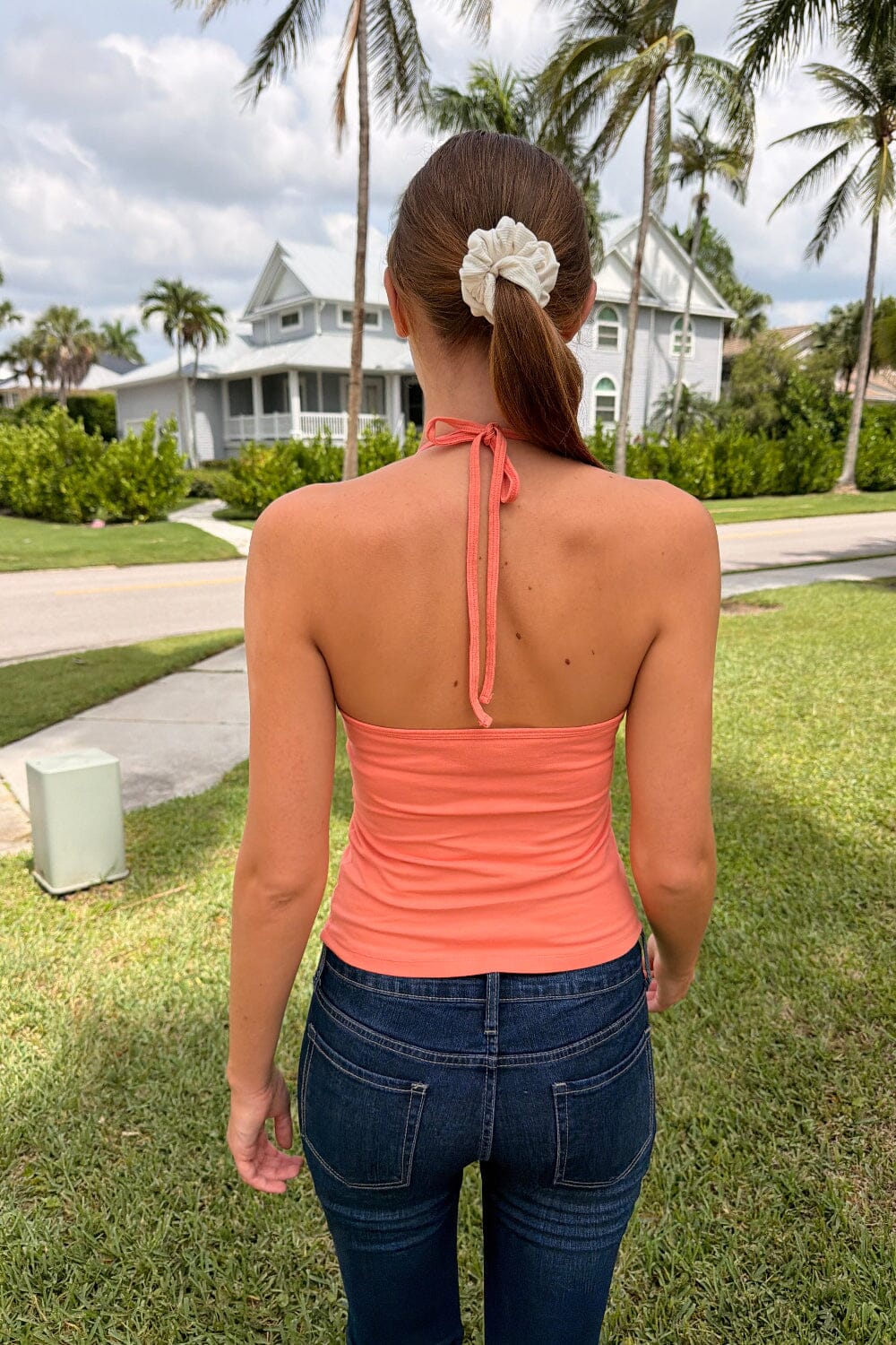 Calina Halter Top | Rosa Coral / XS/S