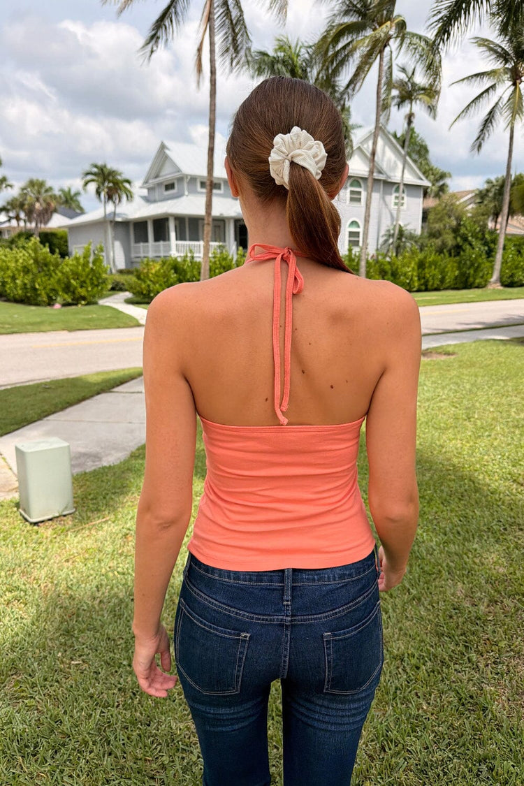 Calina Halter Top | Rosa Coral / XS/S