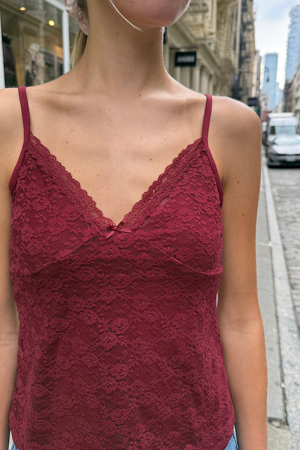 Amara Lace Tank | Burgundy / S
