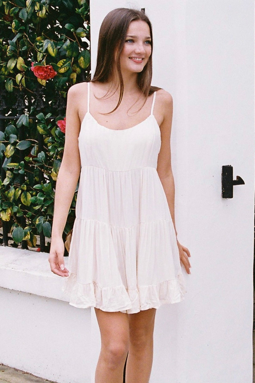 Silvana Ruffle Dress | Ivory / XS/S