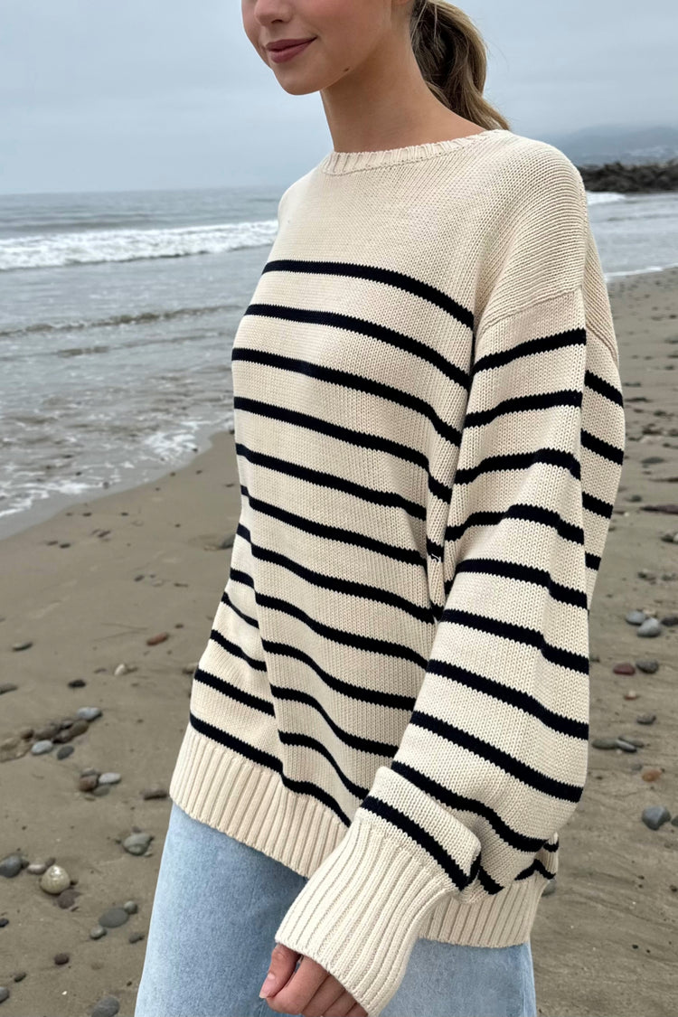 Blue Ivory Stripe / Oversized Fit