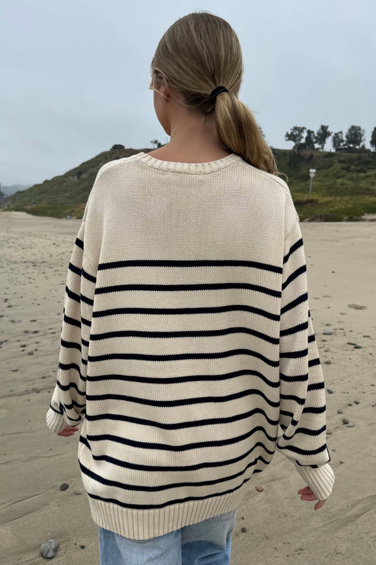 Blue Ivory Stripe / Oversized Fit