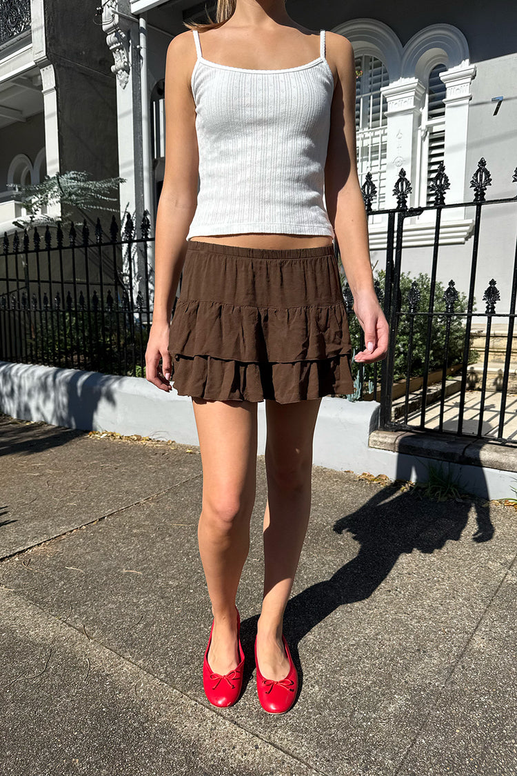 Iva Mini Skirt | Dark Brown / S