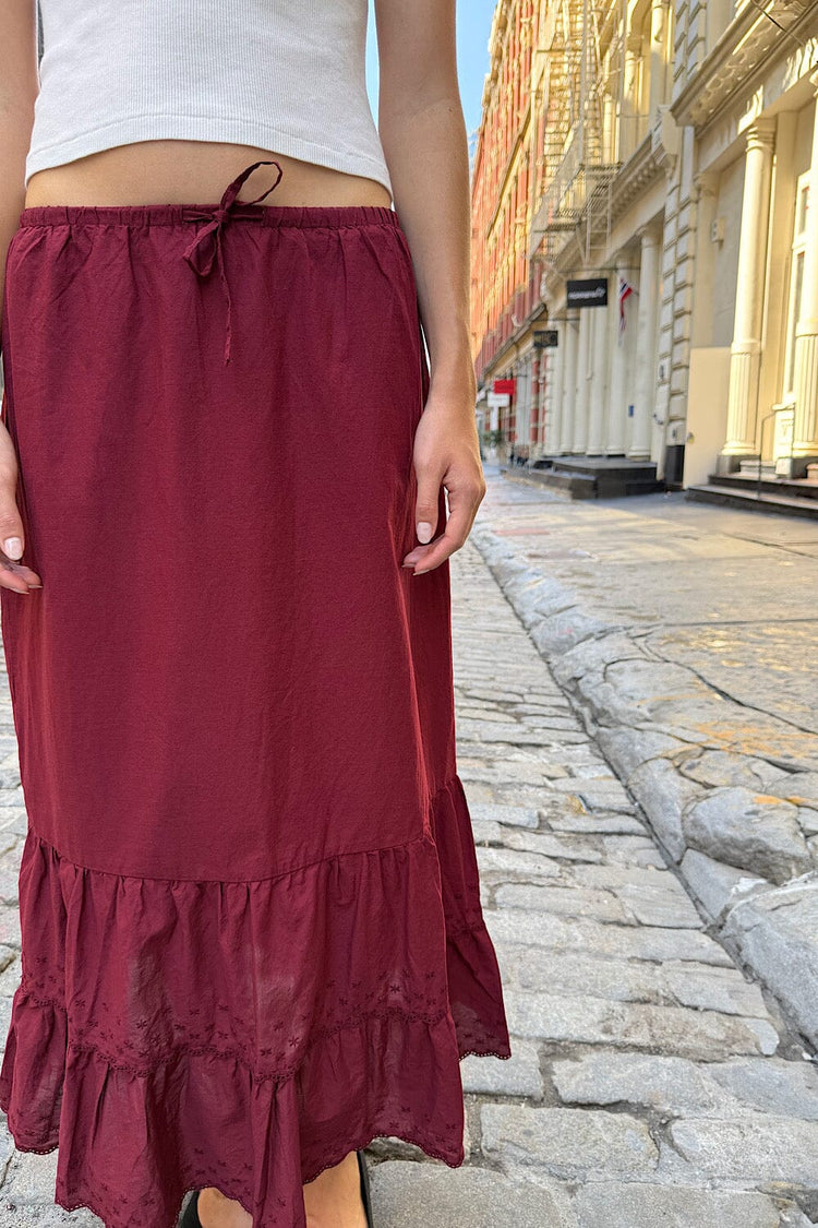Olive Skirt | Burgundy / XS/S