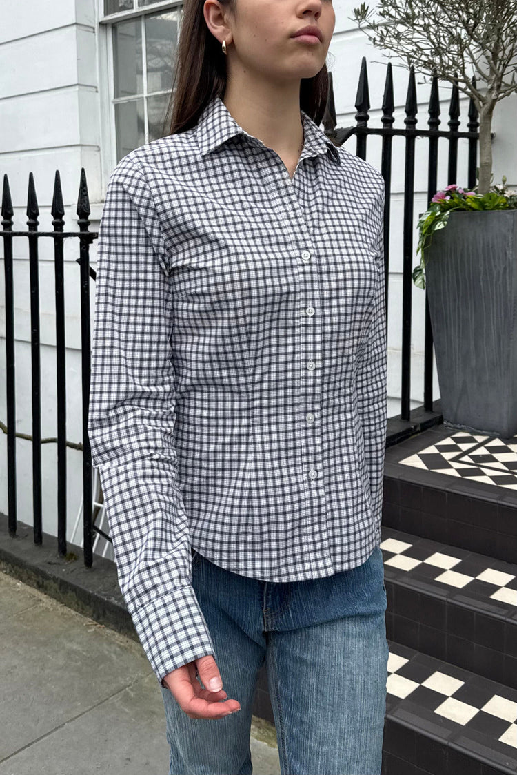 Millie Gingham Top | Navy Gingham / XS/S