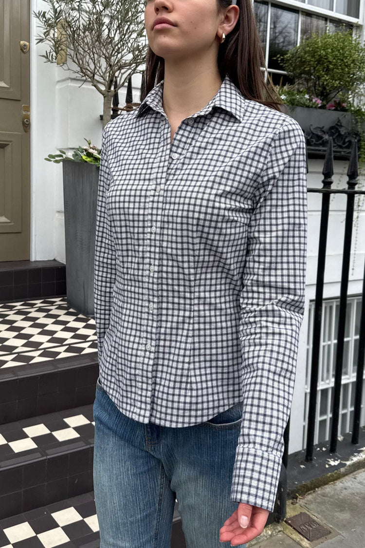 Millie Gingham Top | Navy Gingham / XS/S