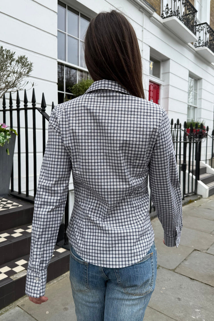 Millie Gingham Top | Navy Gingham / XS/S