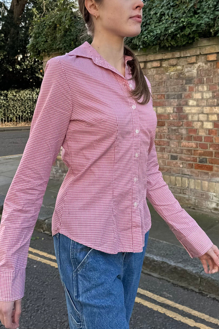 Millie Gingham Top | Red Gingham / XS/S