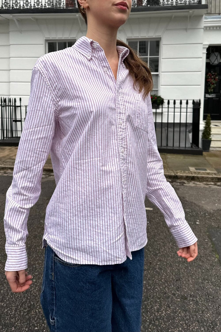 Stephanie Stripe Top | Roseate and White Stripe / S/M