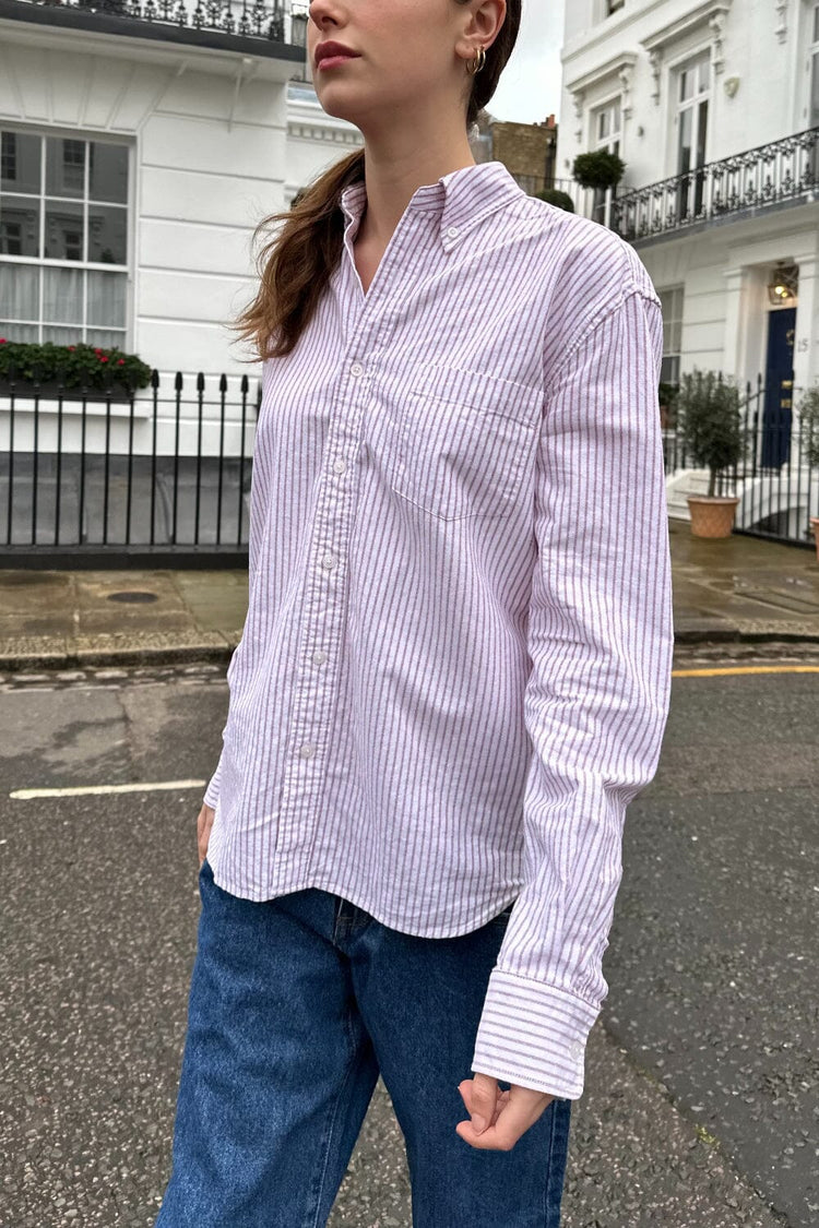 Stephanie Stripe Top | Roseate and White Stripe / S/M