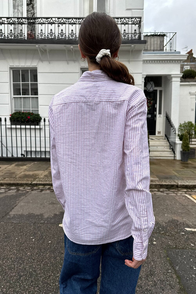 Stephanie Stripe Top | Roseate and White Stripe / S/M