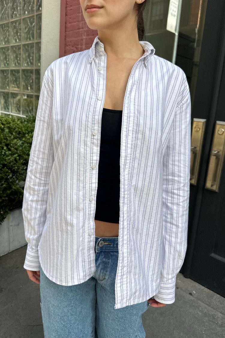 Stephanie Top | White Navy Red Stripes / S/M