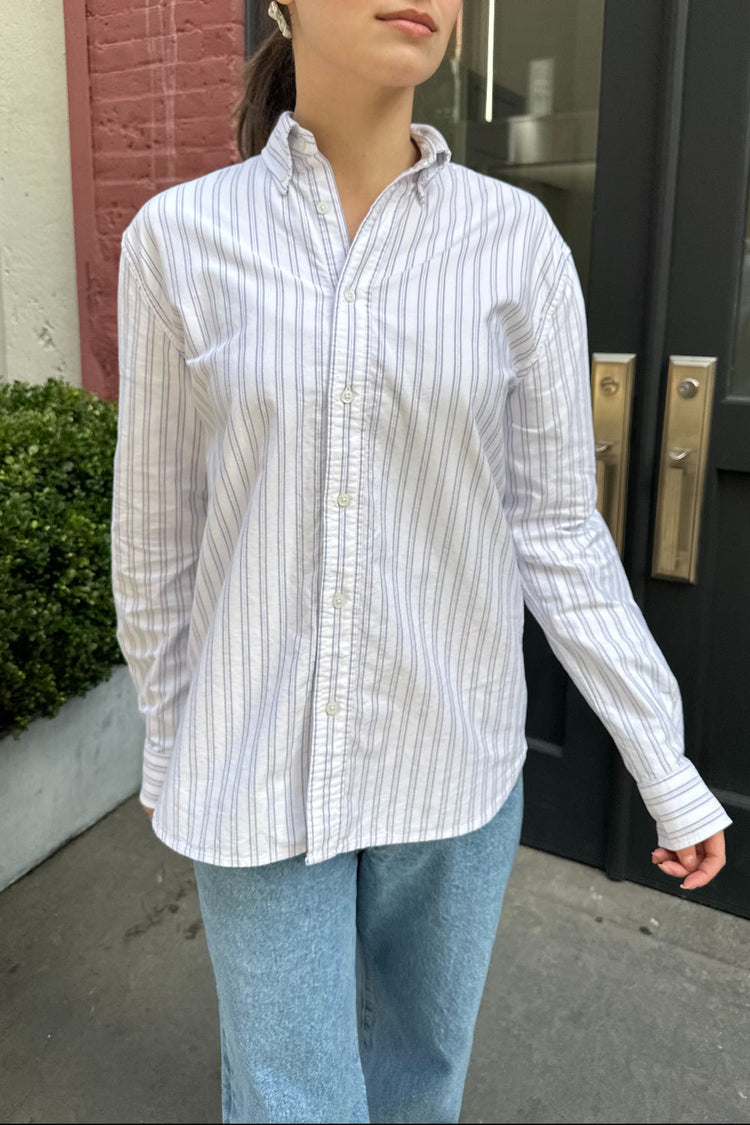 Stephanie Top | White Navy Red Stripes / S/M