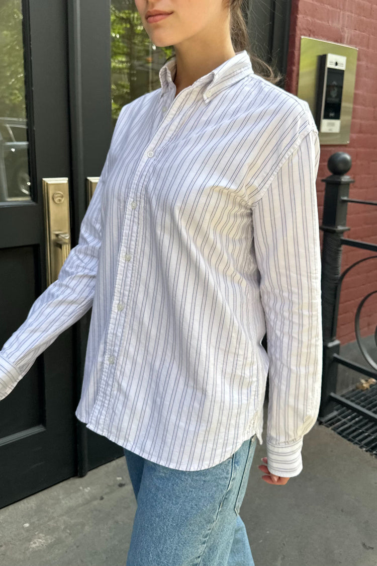 Stephanie Top | White Navy Red Stripes / S/M