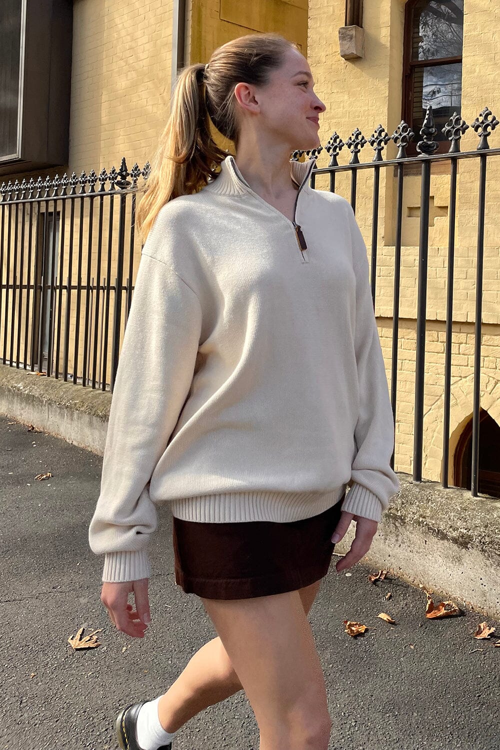 Half zip pullover deals brandy melville