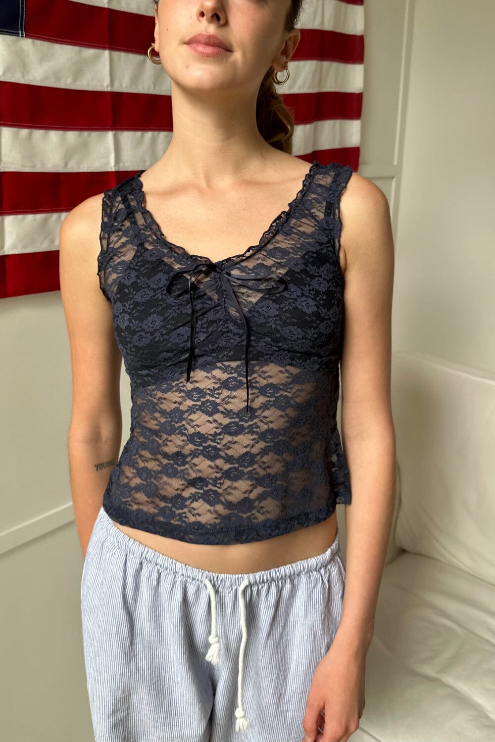 crochet lace tank top