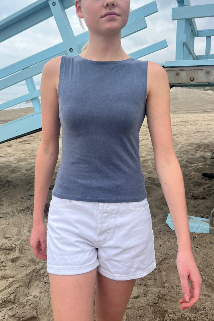 Kathleen Basic Tank | Faded Blue / XS/S