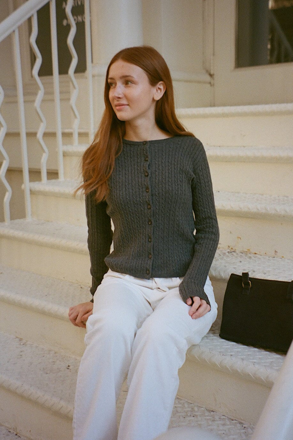 Zoe Cable Knit Cardigan – Brandy Melville Australia