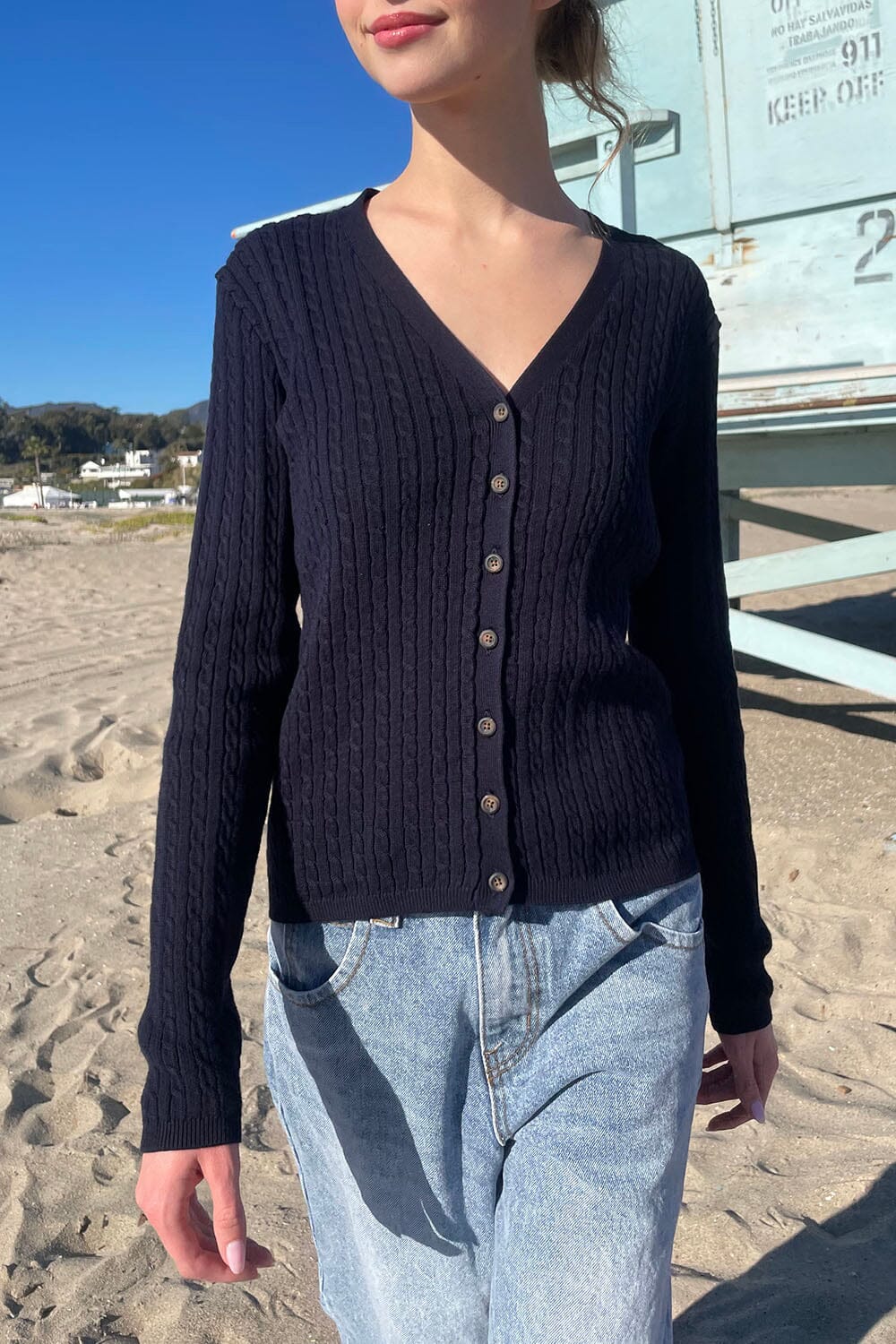 Zoe V-Neck Cardigan – Brandy Melville Australia