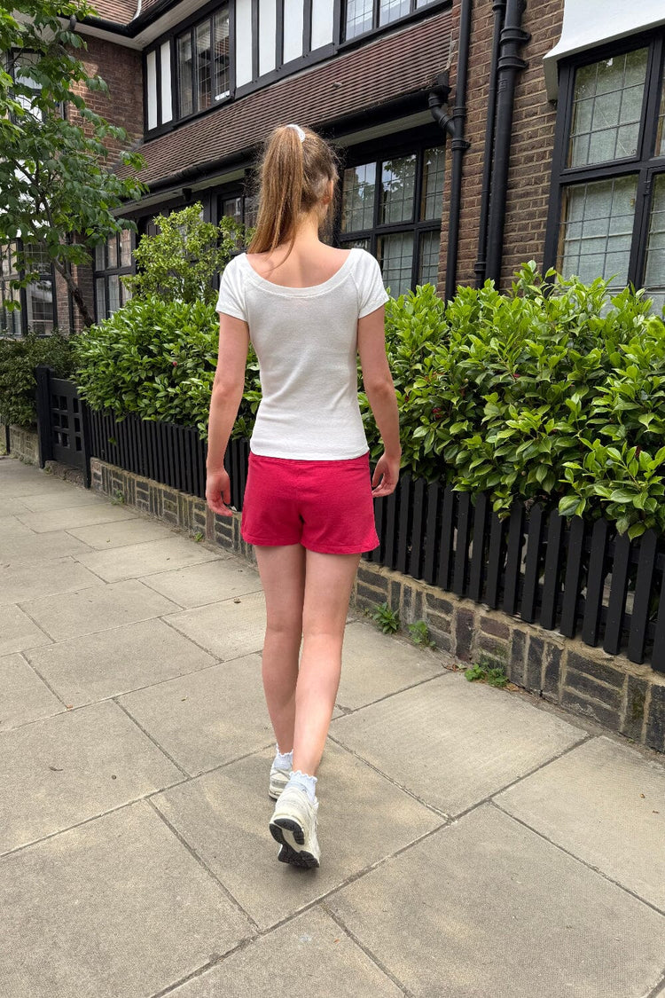 Rainey Cotton Shorts | Red / XS/S