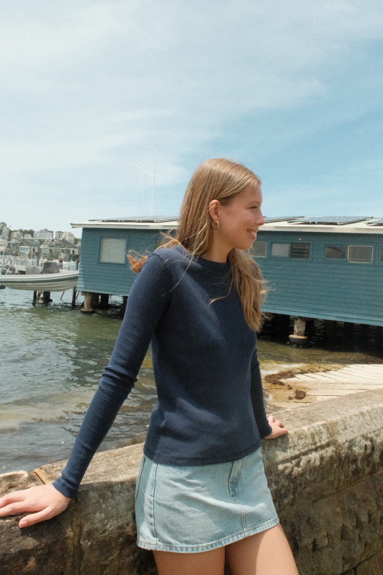 Tori Long Sleeve Top | Classic Navy / XS/S