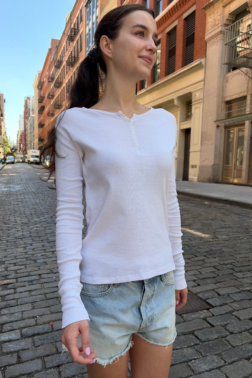 Callan Long Sleeve Top | White / XS/S