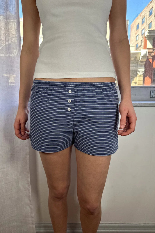 Faded Navy White Stripes / S