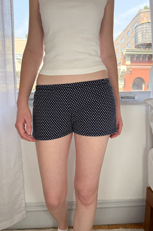 Navy Blue with White Hearts / XS/S