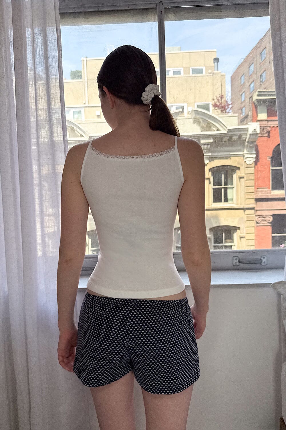 Navy Blue with White Hearts / XS/S