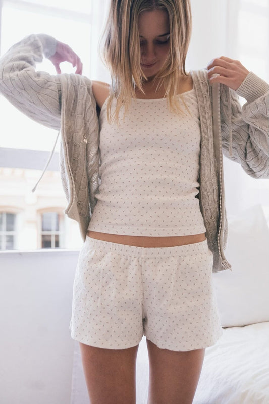 White with Rosebud / XS/S