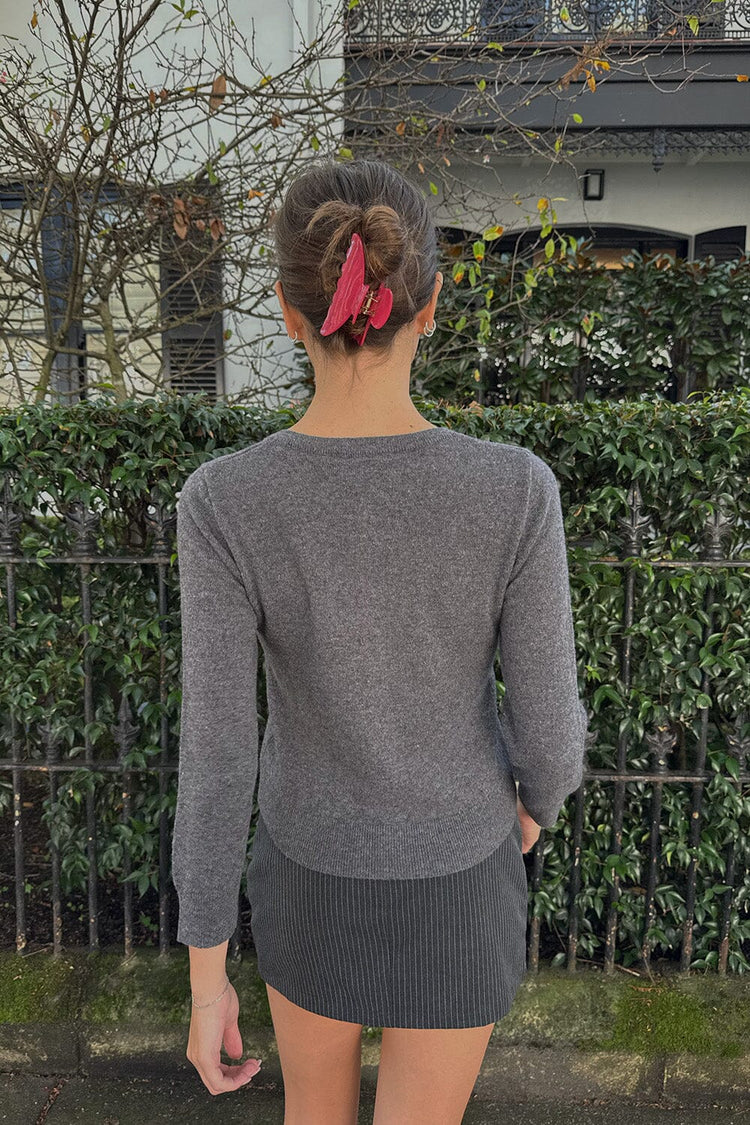 Louise Cardigan | Dark Heather Grey / XS/S