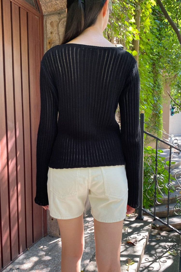 Monica Knit Top | Black / XS/S