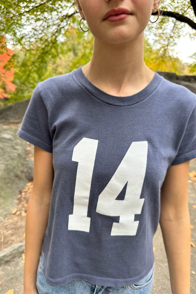 Chloe 14 Top | Faded Blue / Regular Fit