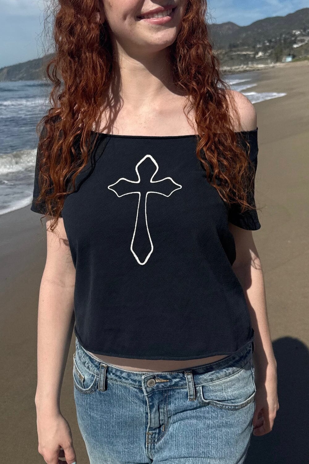 Robyn Cross Top | Faded Black / XS/S