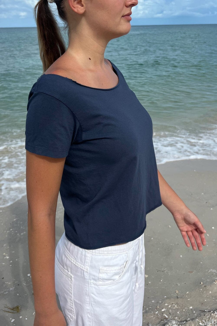 Robyn Off The Shoulder Top | Faded Blue / S