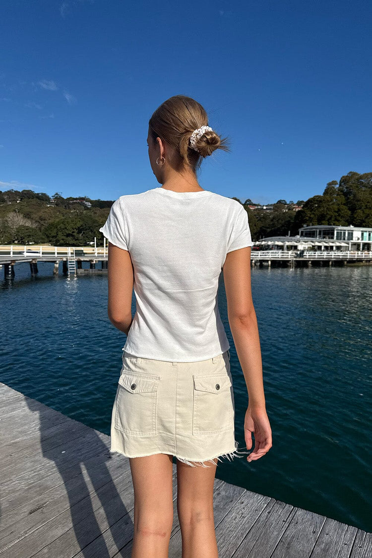 Ava Stay Weird Top | White / XS/S