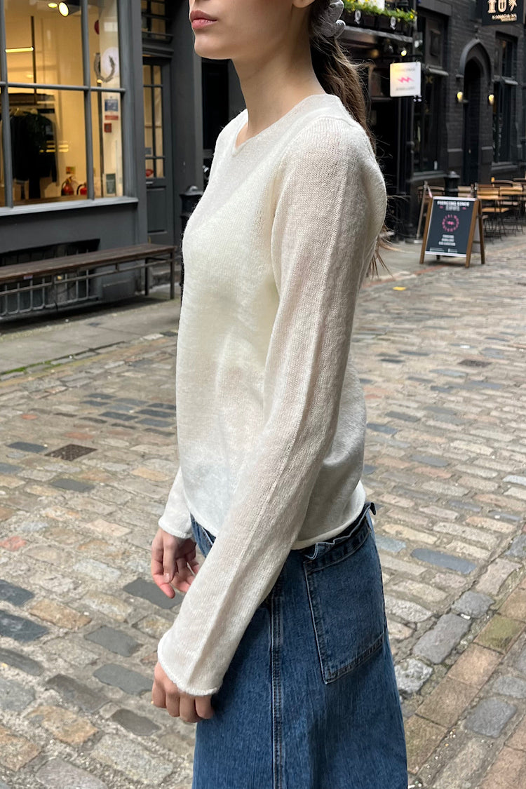 Stella Mohair Sweater | Ivory / S