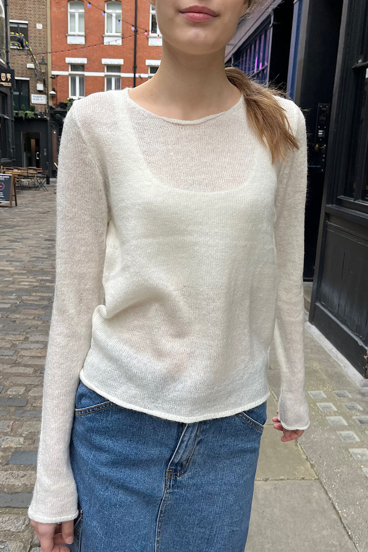 Stella Mohair Sweater | Ivory / S