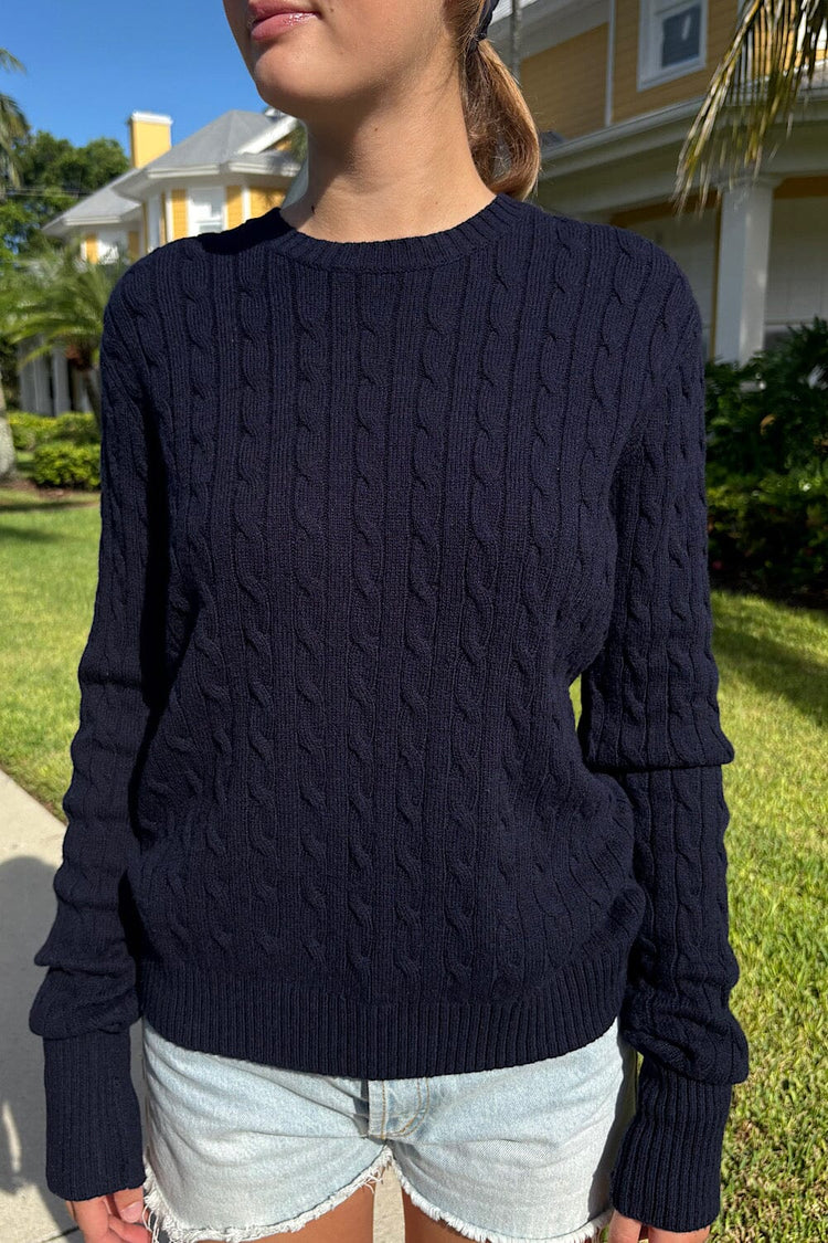 Martha Cotton Thick Sweater | Blue Navy / Regular Fit