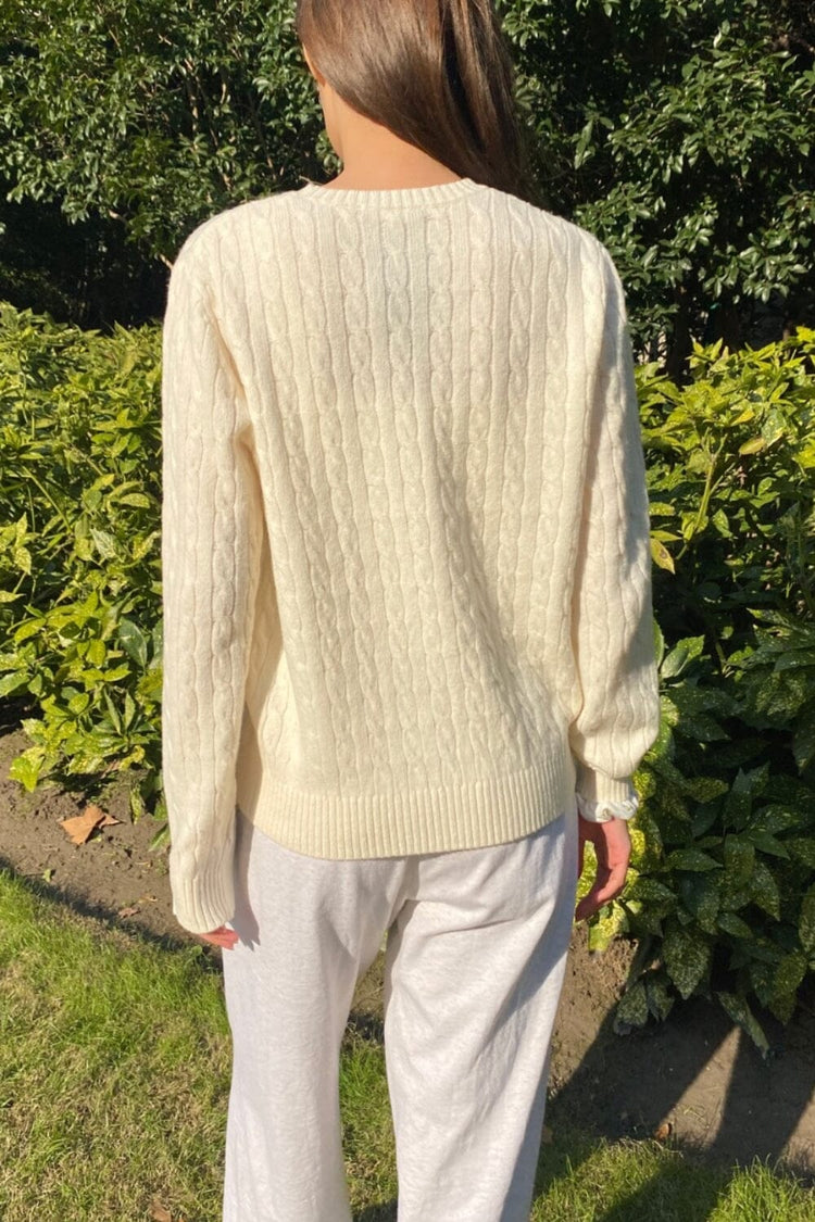 Martha Cotton Thick Sweater | Cream / Regular Fit